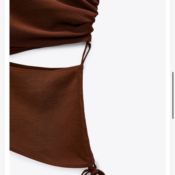 NWOT Zara Asymmetric Cut Out Top - Picture 6 of 7